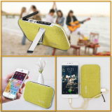 2 in 1 Portable Outdoor Bluetooth Speakers Power Bank Built-in 4000mAh Battery Charger