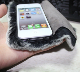 Rex Rabbit Fur/ Foxfeather Hair Case Cover for Iphone 5 5s