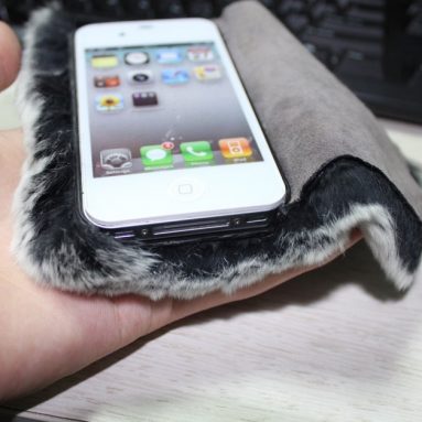 Rex Rabbit Fur/ Foxfeather Hair Case Cover for Iphone 5 5s