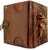 Embossed Horse Head Handmade Brown Case Cover