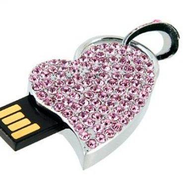 Pink Heart Shaped USB Flash Drive