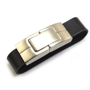 16GB Black Bracelet Leather USB