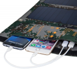 22W 2-Port USB Portable Foldable Solar Charger with High Efficiency Solar Panel