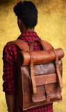 23″ large Genuine leather backpack for laptop