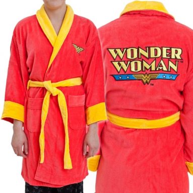 Wonder Woman – Logo Ladies Cotton Bathrobe