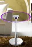 Color Changing LED Chrome Finish Glass Table