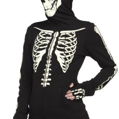 Runaway Skeleton Hottie Mask Hoodie