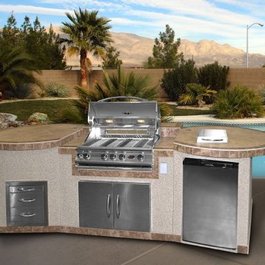 3 Piece Island with 32 BBQ Grill