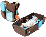 3-in-1 Convertible Diaper Bag, Baby Changing Pad & Travel Bassinet Infant Bed