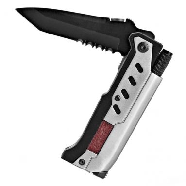 3-in-1 Tactical Pocket Folding Knife with LED Light