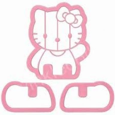Hello Kitty Sitting 3D Cookie Cutter and Toast Press Set