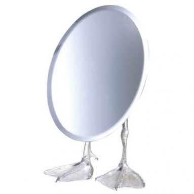 Duck-Footed Tabletop Vanity Mirror