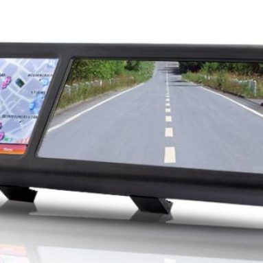 Bluetooth Rearview Mirror with Built-in GPS Navigation