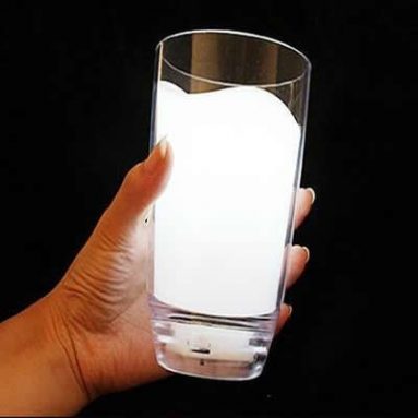 Milk Glass Cup LED Night Light Lamp