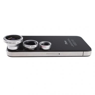 3 in 1 Camera Lens Kit for Apple iPhone 4 iPad