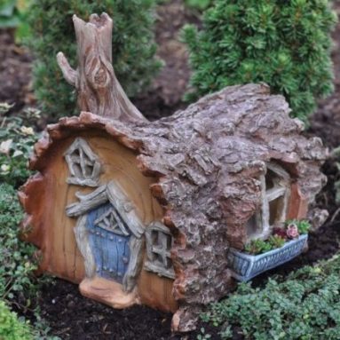 Fairy Gardening Log House Fairy Home