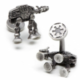 3D Antique Palladium AT-AT Walker Cufflinks