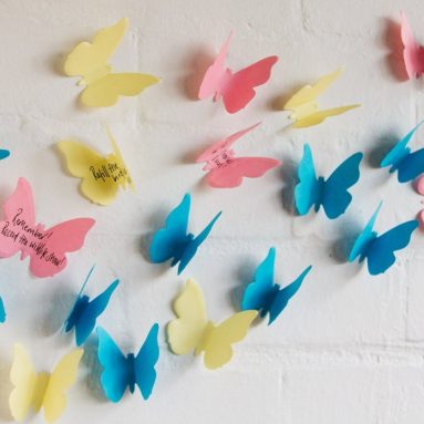 3D Butterfly Sticky Notes