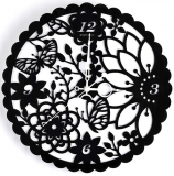 3D Decorative Laser Engraving Ultra Quiet Design Wall Clock