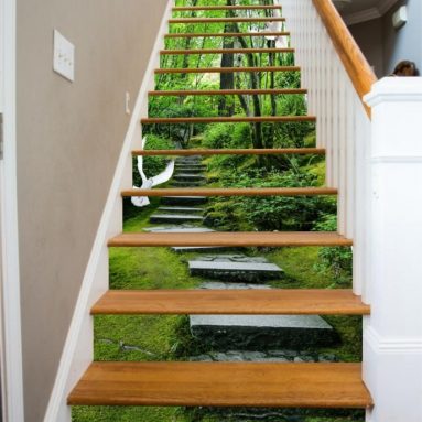 3D Green Road Mountain White Bird