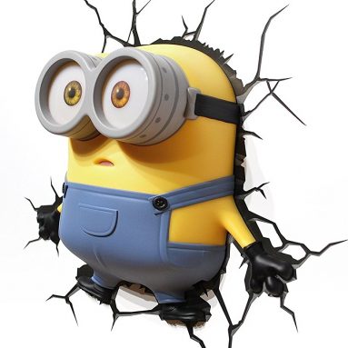 3D Light FX Despicable Me Minions Bob 3D Deco LED Wall Light