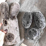 3D Plush Rabbit Phone Case for iPhone Xr Case