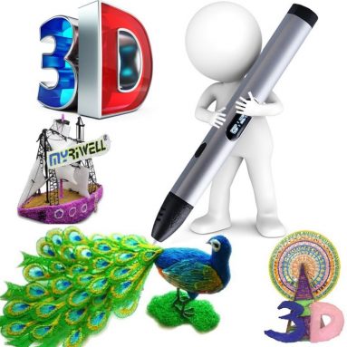 3D Professional Printing Pen with LED Display for Doodling, Art & Craft Making