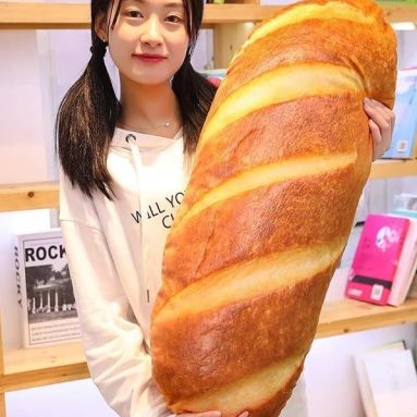 3D Simulation Bread Shape Plush Pillow