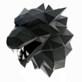 3D Wolf Head Animal Building Trophy Puzzle Low Poly PaperCraft Kit