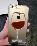 Cup Flowing Red Wine Glass Clear Hard Case