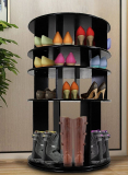 4 Tier Rotated Shoe Rack Organizing Rack Entryway Storage Shelf