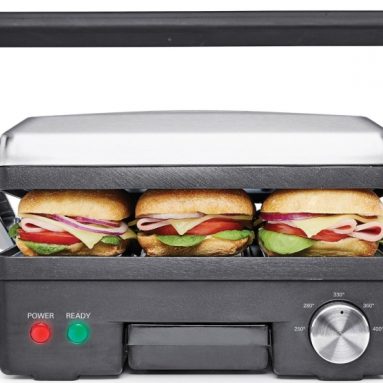 4-in-1 Contact Grill Griddle and Panini Press