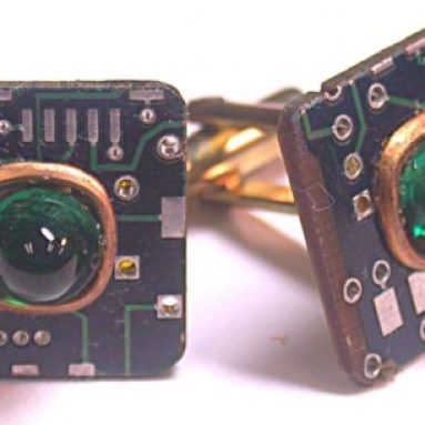 Recycled circuit board CUFFLINKS
