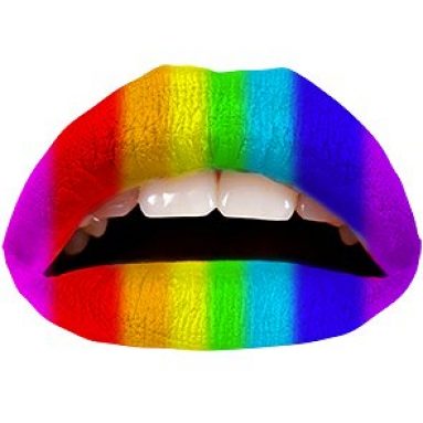 Lips The Rainbow Lip Tattoo