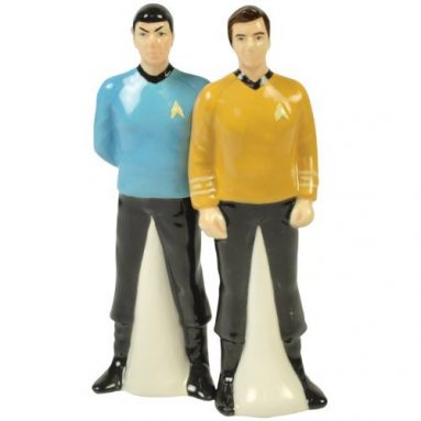 Star Trek Magnetic Spock and Captain Kirk Salt and Pepper Shaker