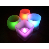 Color Selectable Flameless Votive LED Candles with Remote