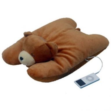 Bear Squishy Pillow-MP3 iPod Speaker