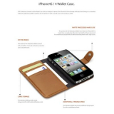 iPhone 4 / 4S Leather Wallet Case Valentinus Series