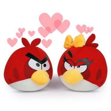 Lover Set 2pcs Angry Birds Micro Bead Soft Plush
