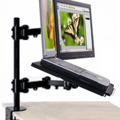 Notebook/Monitor Extension Arm Desktop Clamp