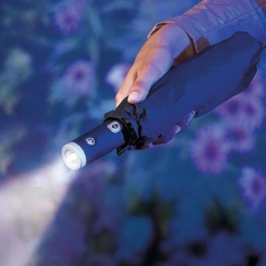 Umbrella with LED Flashlight Handle