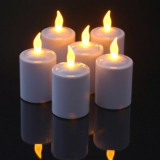 LED White Votive Candles with Timer