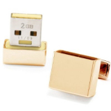 Gold Plated 4GB USB Flash Drive Cufflinks