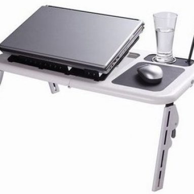 White/Black Laptop Table