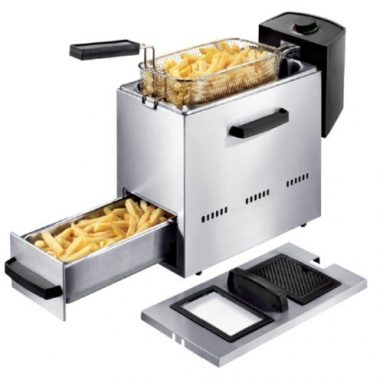Stainless Steel Deep Fryer with Warming Drawer