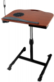 Adjustable Wooden Laptop Desk with Built in Cooling Fan