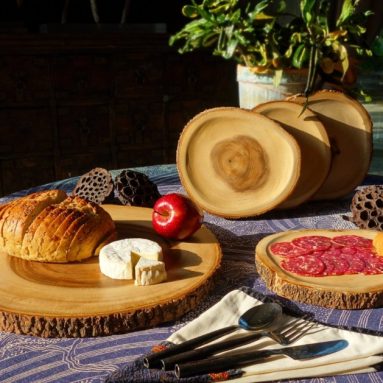 5-piece Reversible Appetizer set made from End-Grain Sustainable Wood