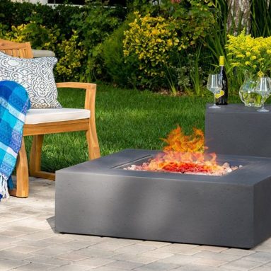 Outdoor Gas Fire Pit Table with Tank Holder
