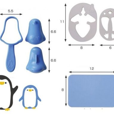 Rice Mold Onigiri Shaper and Dry Roasted Seaweed Cutter Set