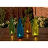 Glass Bottle Tealight Holder